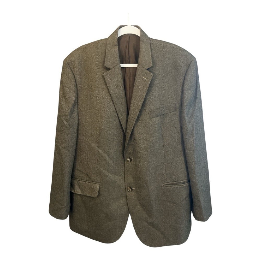 Michael Michael Kors 46S Brown Herringbone Blazer‎ Jacket AG1